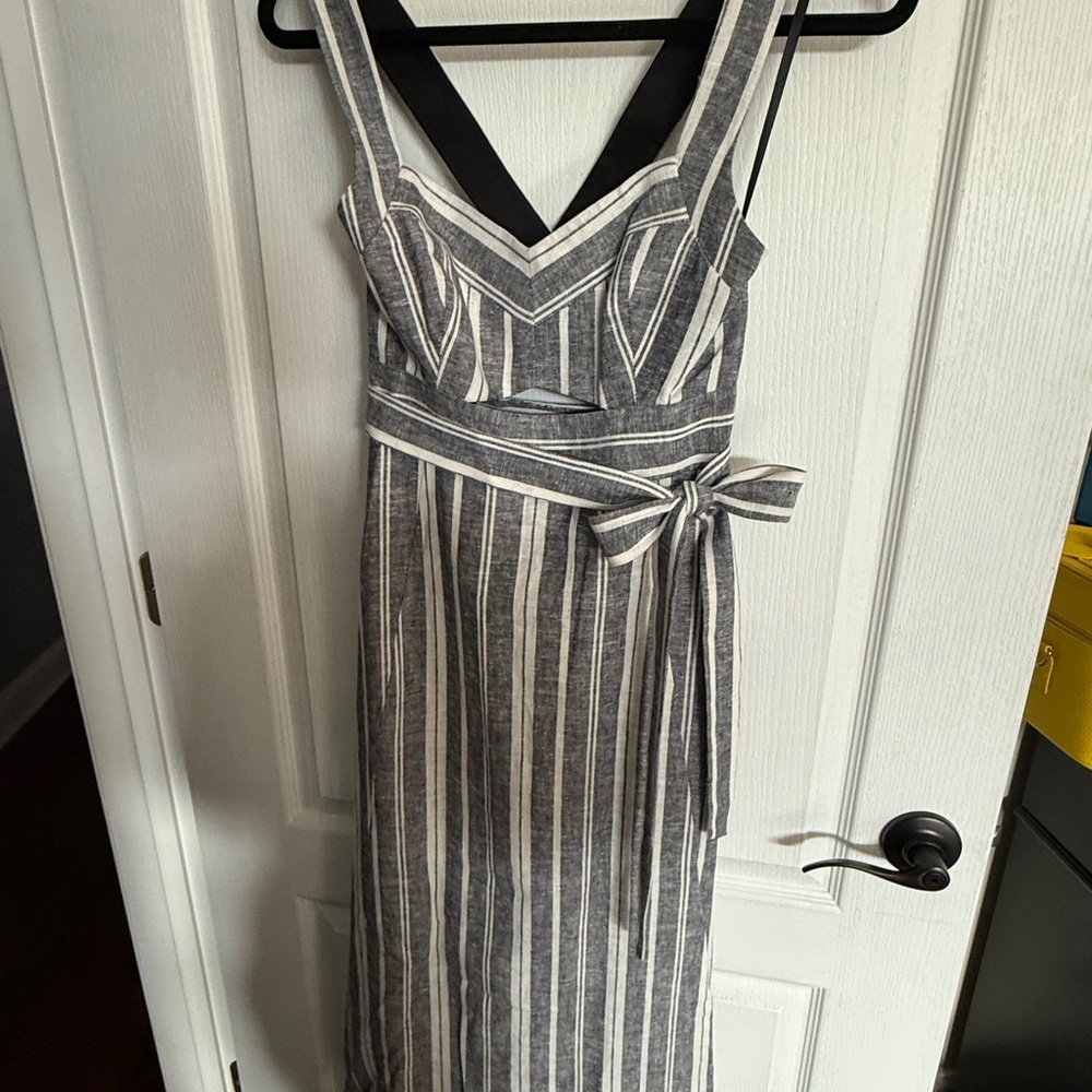 Striped Black and White strapy Dress